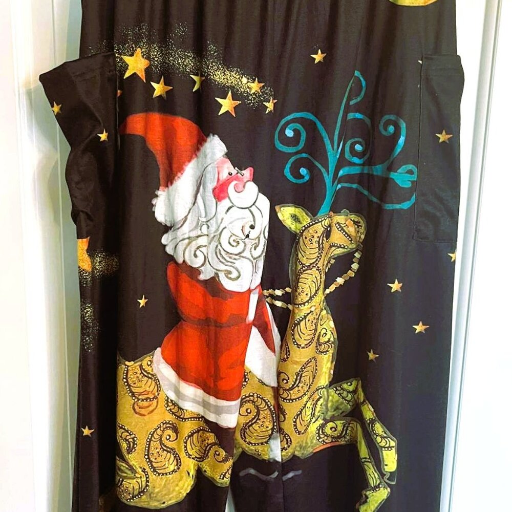 Festive Christmas Print Pants XL | Holiday Fun